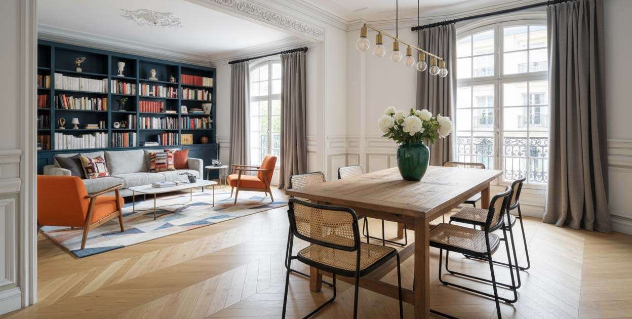 Appartement de charme rénové à Versailles par entreprise Tous Corps d'Etat